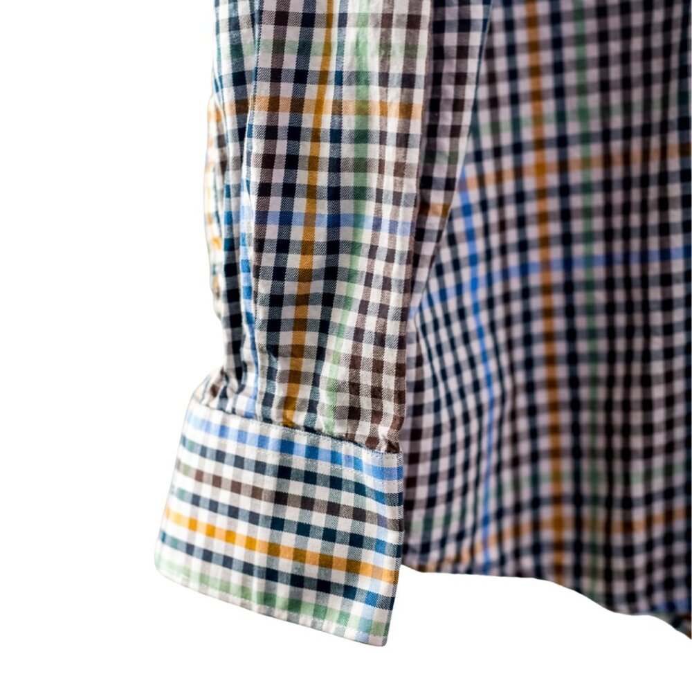 James Tattersall London XL Plaid Button Down Shirt 17–17.5 Multicolor Check - Picture 5 of 10